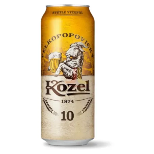 Kozel Plech 0,5L SVĚTLÝ 10° 4x6ks