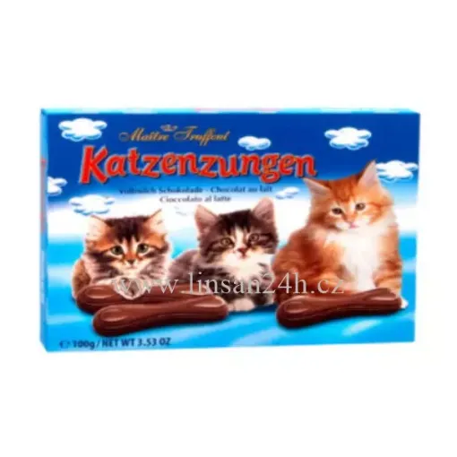 Katzenzungen 100g Mléčná čokoláda (modrý)