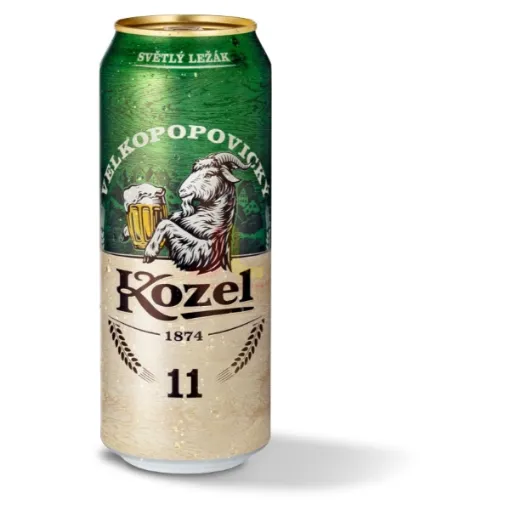 Kozel Plech 0,5L Ležák 11° - ZELENÁ 4x6