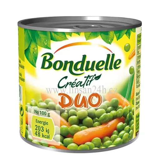 Bonduelle 425ml 400g DUO Creatif - Hrasek a mrkev