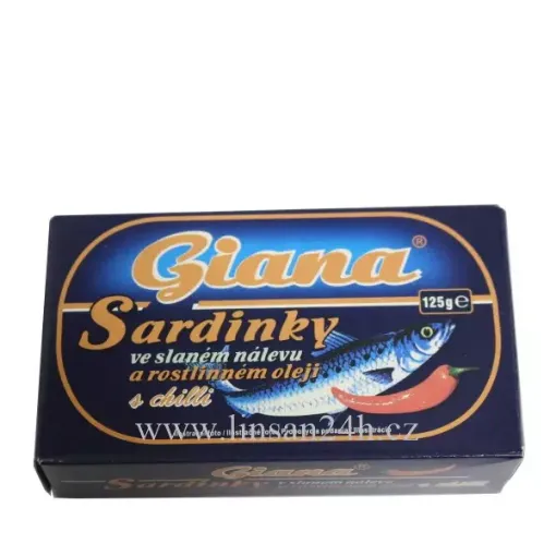 Sardinky 125g ve slunecnicovem oleji Chilli GIANA