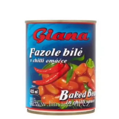 Fazole bílé v chili omáčce 425ml GIANA