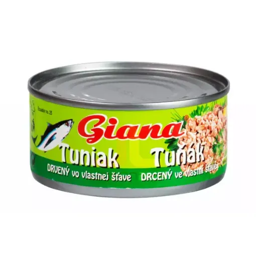 Tuňák GIANA - 185g Drcený ve Vlastní Šťávě GIANA