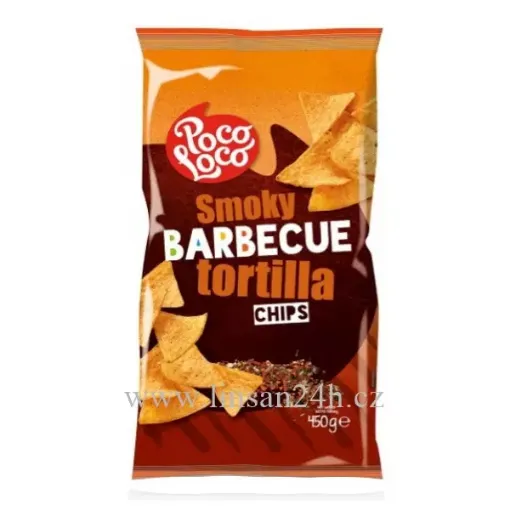 TORTILLA CHIPS PocoLoco 450g SmokyBarbec