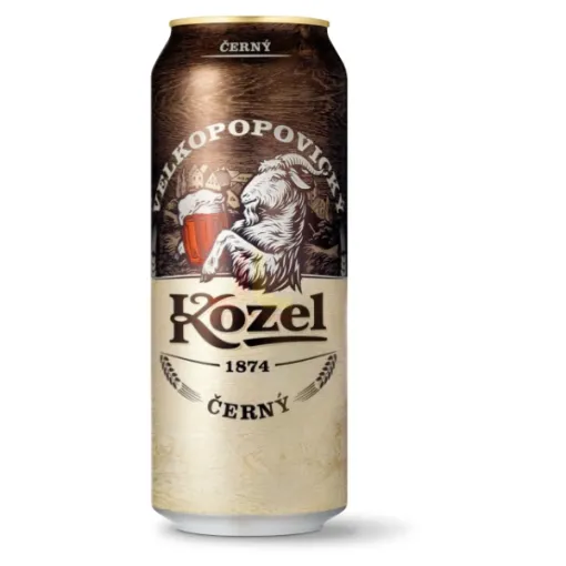 Kozel Plech 0,5L ČERNÁ - bia den 4x6ks