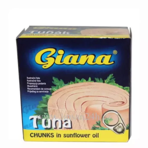 Tuňák GIANA - 80g Kousky (CHUNKS) v Slunečnicovém oleji