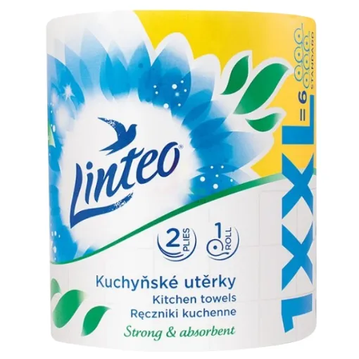 Kuchynské utěrky XXL Linteo Classic - Bílé