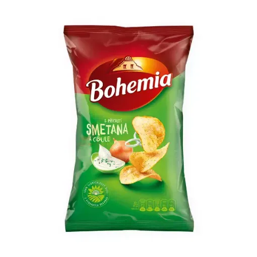 Bohemia chips 140g Smetana s Cibulí
