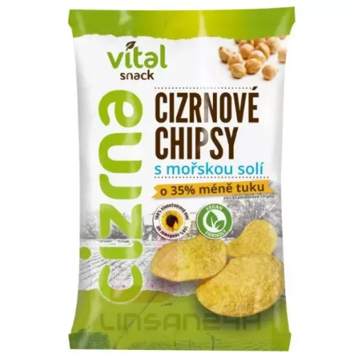 VitalCizrna 65g Cizrnové Chipsy s morskou solí