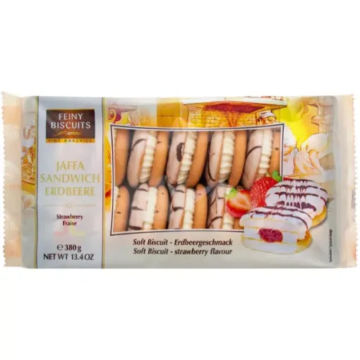 Fine Biscuits 380g Jaffa Sandwich - Strawberry