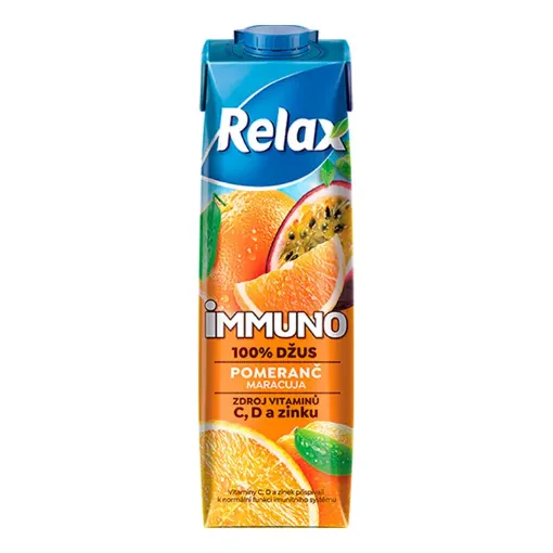 Relax 1L IMMUNO 100%, Pomeranč - Maracuja