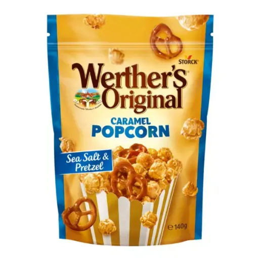 Werther's Popcorn 140g Caramel Sea Salt & Pretzel
