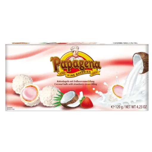 Papagena Waferballs 120g Strawberry Cream Filling