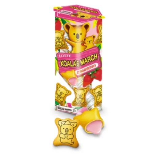 Lotte Banh Gau 37g Koala's March Strawberry (8bx6ks)