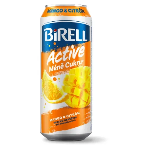 Birel Plech Active Méně cukru 0,5L Mango a Citron