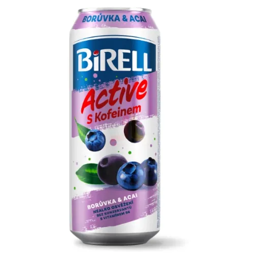 Birel Plech Active 0,5L Borůvka a Acai s Kofeinem