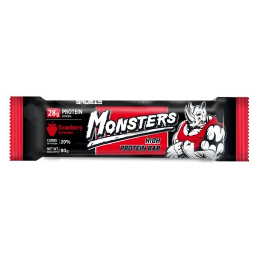 Protein Tyčinka MONSTERS 80g Jahoda 10b*20ks