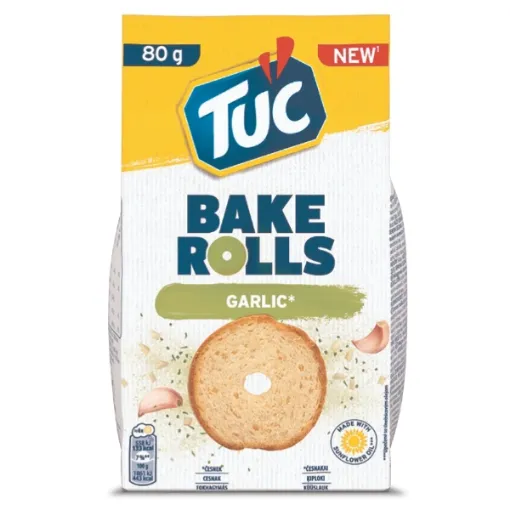 Tuc Bake Rolls 80g Česnek