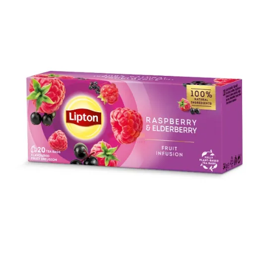 Lipton čaj 20ks Raspberry Elberberry