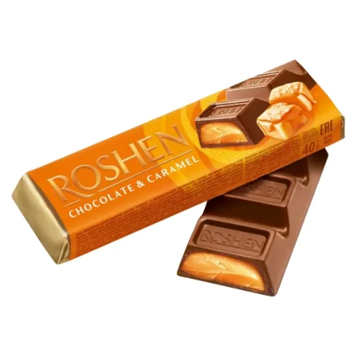 UKR Roshen čoko 43g Caramel Bubble - Pórezní Karamelová